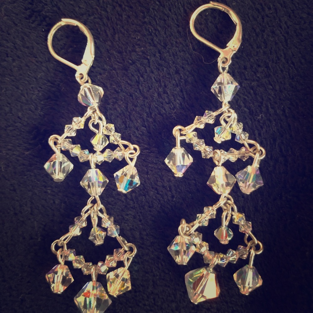 Crystal bead earrings